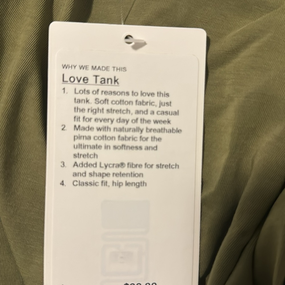 Lululemon Love Tank Top BNWT - Picture 6 of 6